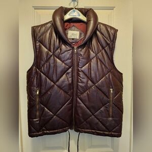 Vintage Excellent Condition 100% Authentic Leather Mens Vest